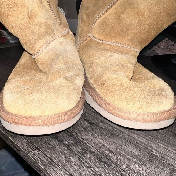 Y2K Koolaburra by UGG Women’s Size 10 Tan Fur Lined Calf Height Pull On Boots - Picture 6 of 6